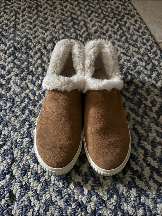 Timberland Shoes - Timberland Faux-Suede Slip-On Slipper Shoes with Faux-Fur Lining - Brown 7.5